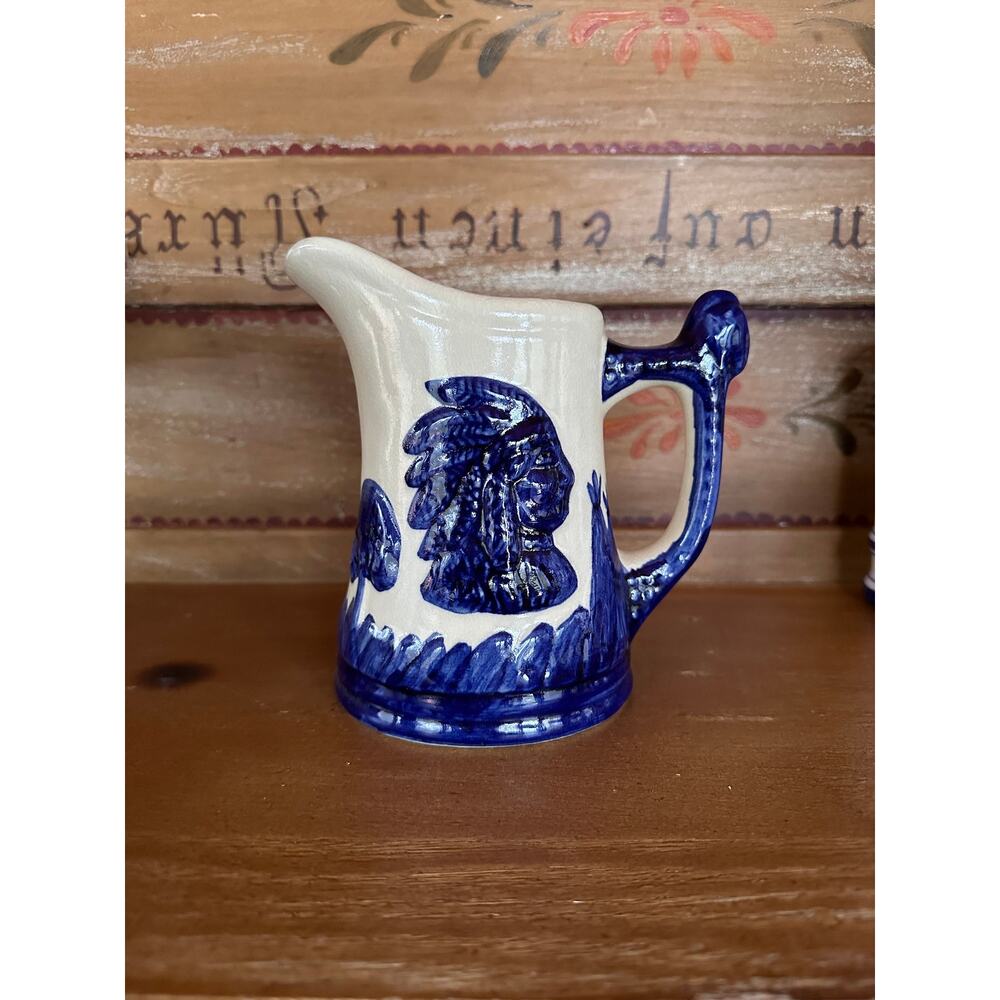 Sleepy Eye Drinking PItcher, Antique Pitcher, American Indian Pitcher